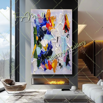 Kaleidoscope of Colors - Impasto Acrylic Painting on Canvas #225