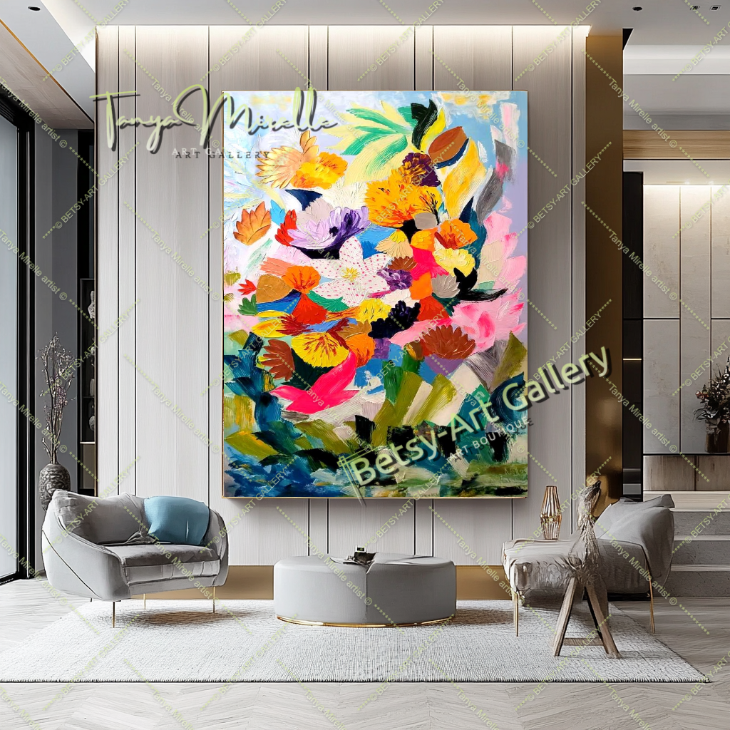 {{ product.title }} canvas artwork by Tanya Mirelle – modern wall decor – original artwork for home, living room, office, or gallery