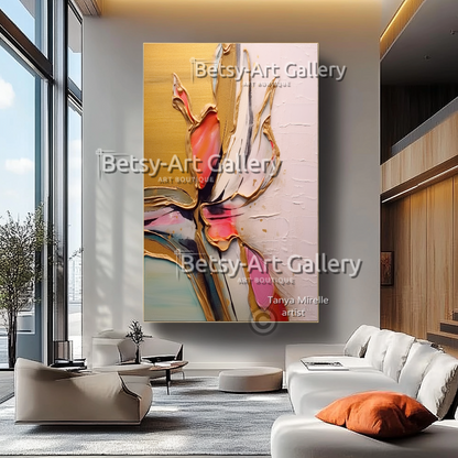 Colorful Abstract Painting – Large Modern Textured Canvas Wall Art #31