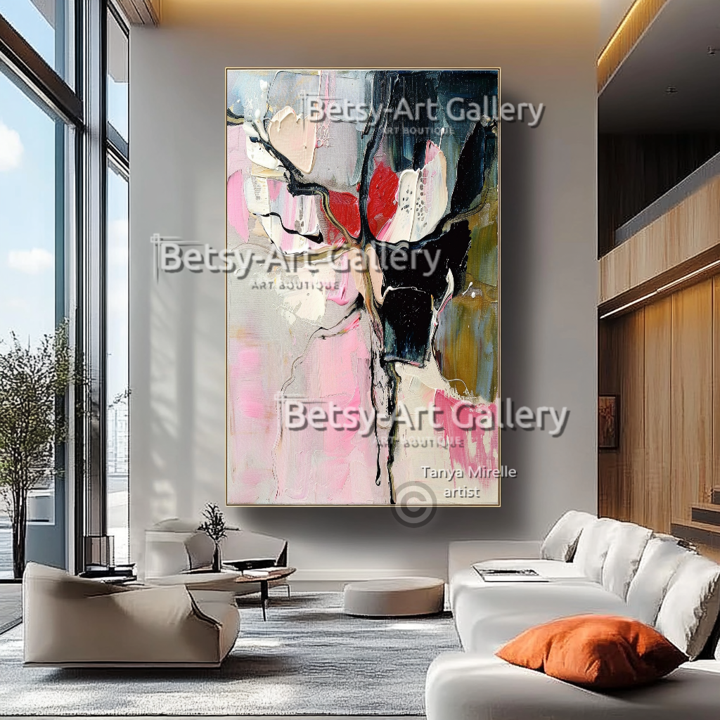 Modern Textured Abstract Impasto Oil Painting on Canvas #3