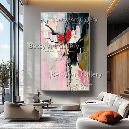 Modern Textured Abstract Impasto Oil Painting on Canvas #3