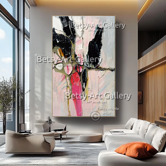 Modern Textured Abstract Impasto Oil Painting on Canvas #4