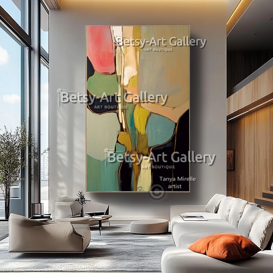 Colorful Modern Abstract Impasto Oil Painting on Canvas #20