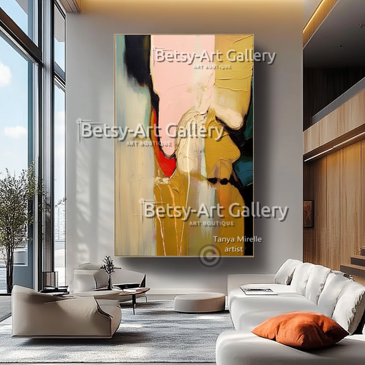 Colorful Modern Abstract Impasto Oil Painting on Canvas #22