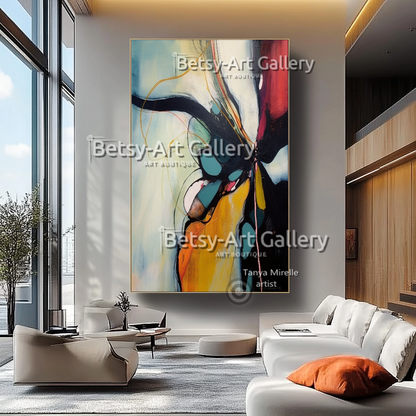 Bold Abstract Impasto Oil Painting on Canvas #26