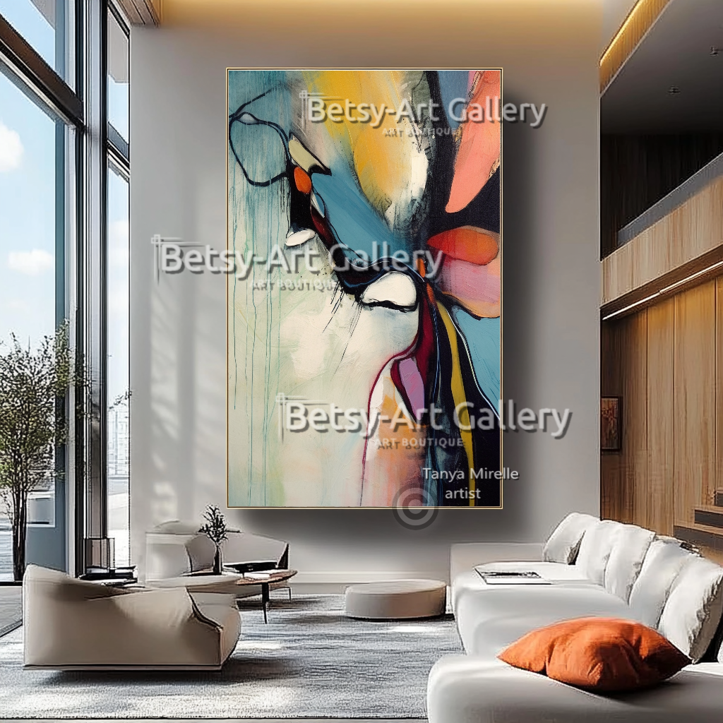 Bold Abstract Impasto Oil Painting on Canvas #26