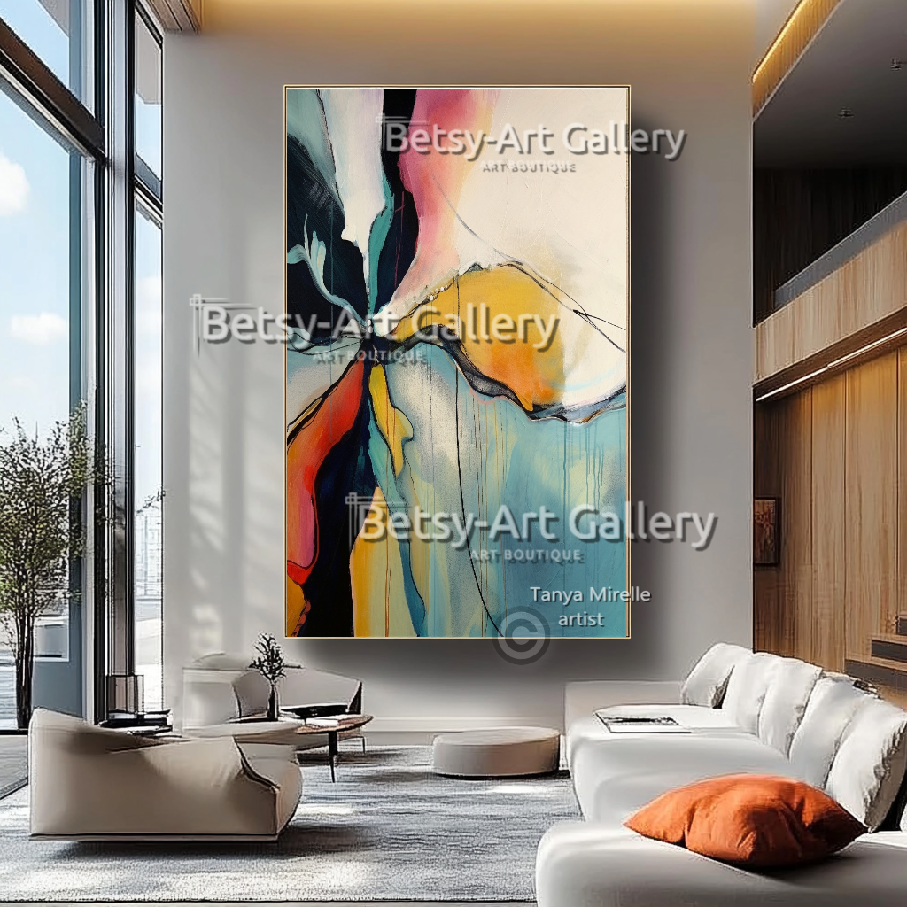 Bold Abstract Impasto Oil Painting on Canvas #26