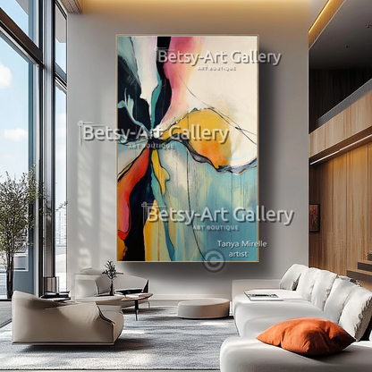 Bold Abstract Impasto Oil Painting on Canvas #26
