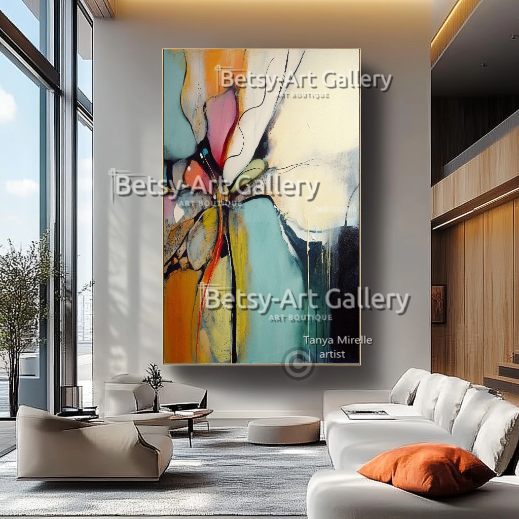 Bold Abstract Impasto Oil Painting on Canvas #26
