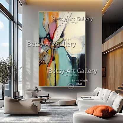 Bold Abstract Impasto Oil Painting on Canvas #26