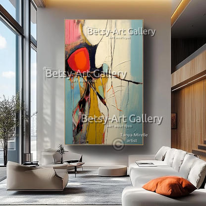 Bold Abstract Impasto Oil Painting on Canvas #27