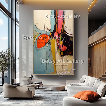 Bold Abstract Impasto Oil Painting on Canvas #27