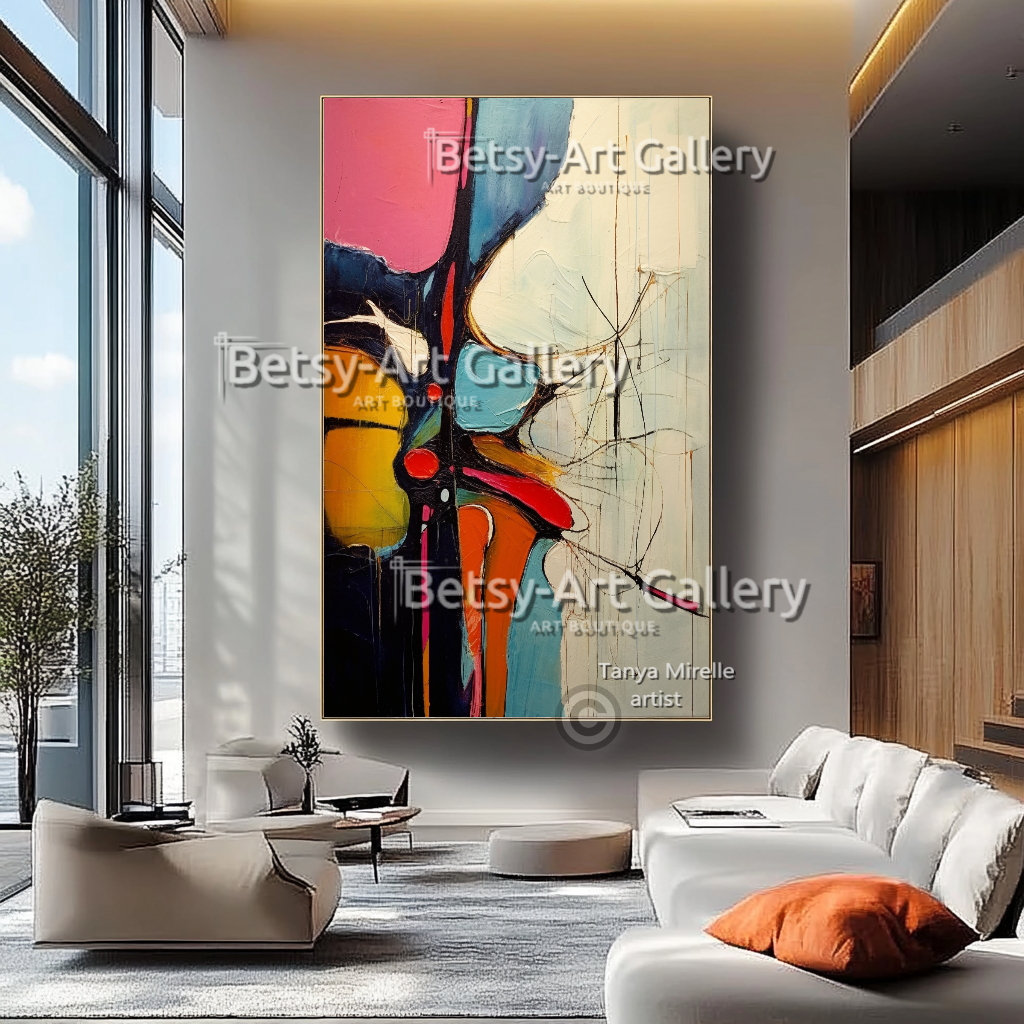 Bold Abstract Impasto Oil Painting on Canvas #27