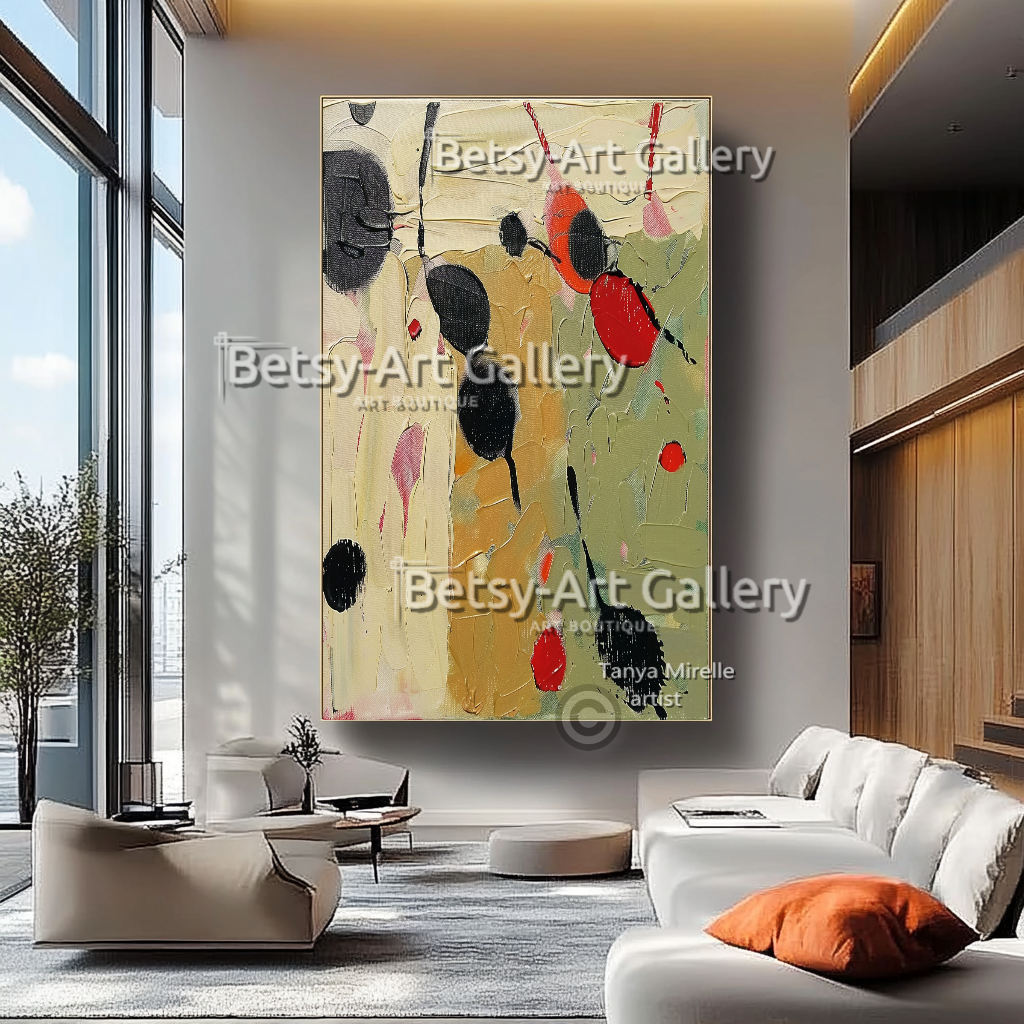 Terra Colors Textured Modern Abstract Impasto Oil Painting on Canvas #14 – Large – Oil on Canvas – {{ product.title }} canvas artwork by Tanya Mirelle – modern wall decor – original artwork for home, living room, office, or gallery – original artwork by BETSY-ART GALLERY