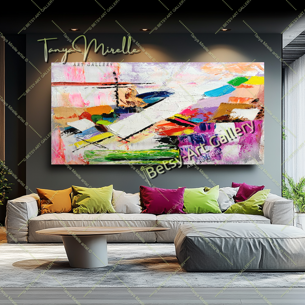 {{ product.title }} canvas artwork by Tanya Mirelle – modern wall decor – original artwork for home, living room, office, or gallery
