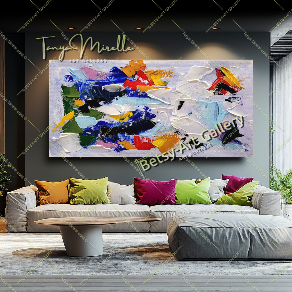 Kaleidoscope of Colors - Impasto Acrylic Painting on Canvas #225