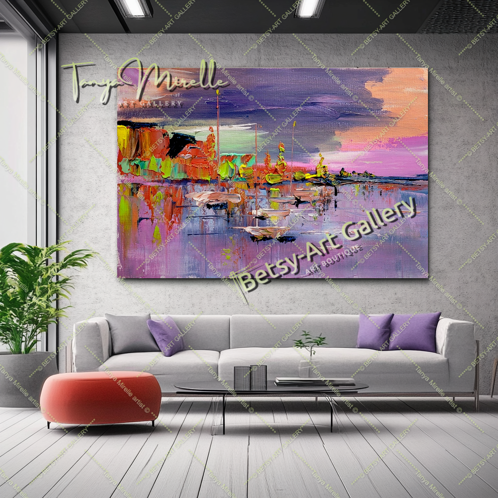 {{ product.title }} canvas artwork by Tanya Mirelle – modern wall decor – original artwork for home, living room, office, or gallery
