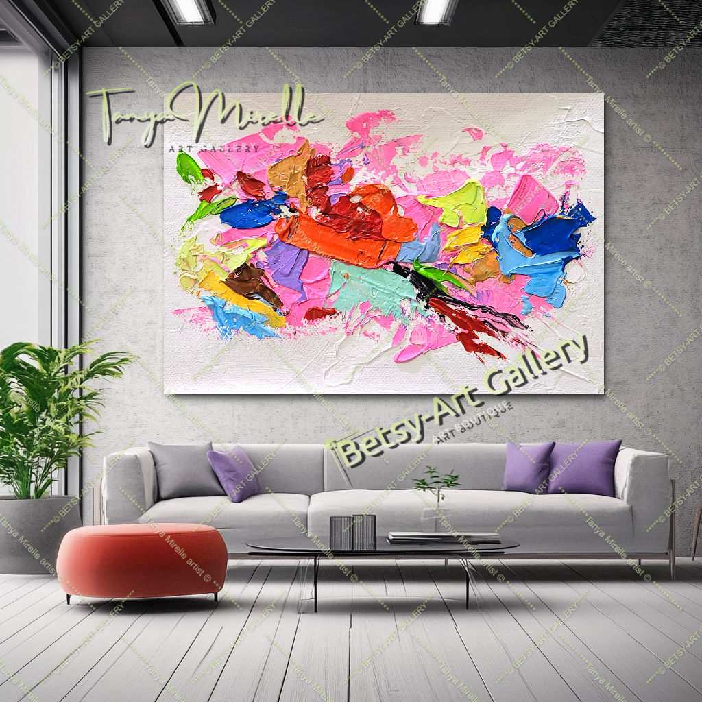 {{ product.title }} canvas artwork by Tanya Mirelle – modern wall decor – original artwork for home, living room, office, or gallery