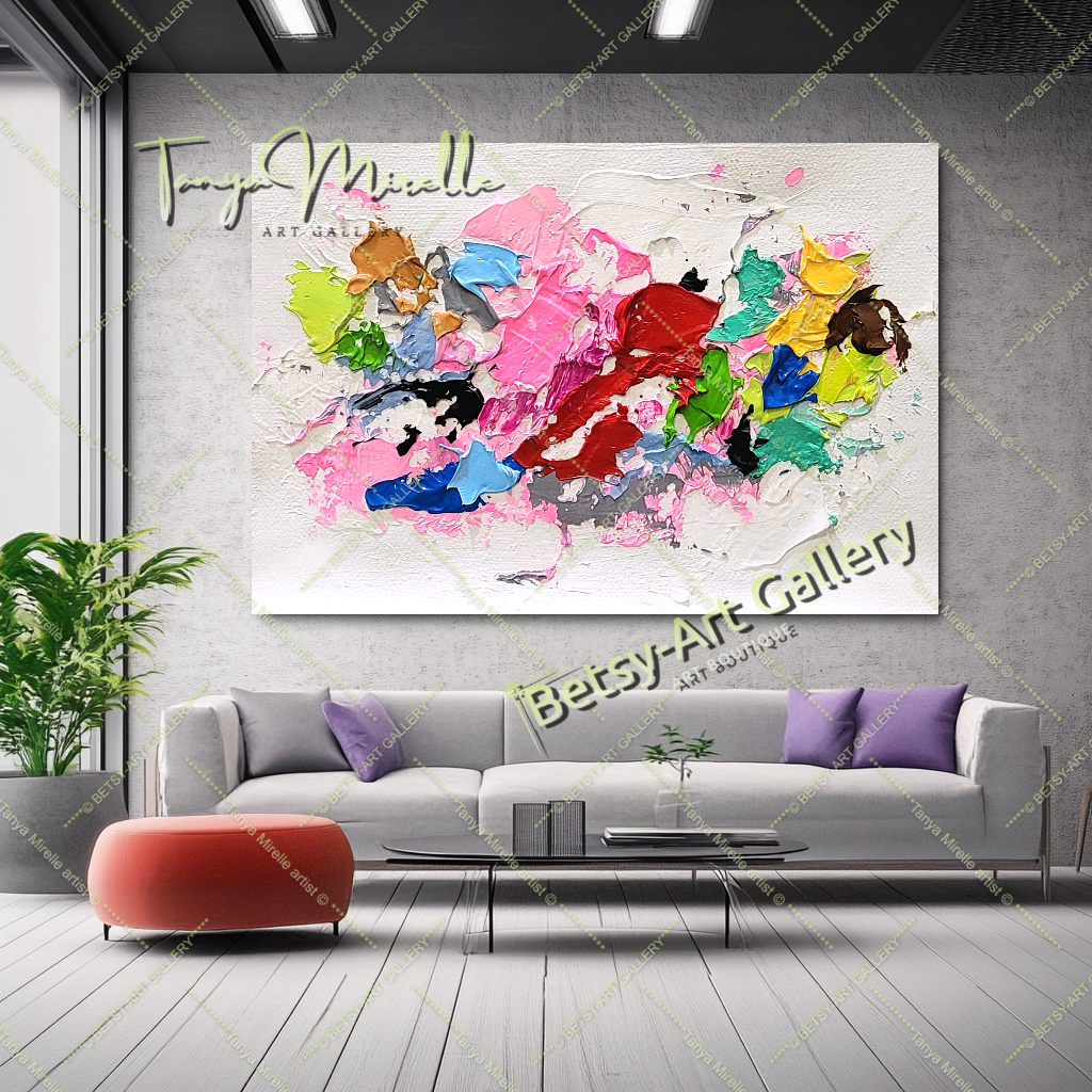 {{ product.title }} canvas artwork by Tanya Mirelle – modern wall decor – original artwork for home, living room, office, or gallery