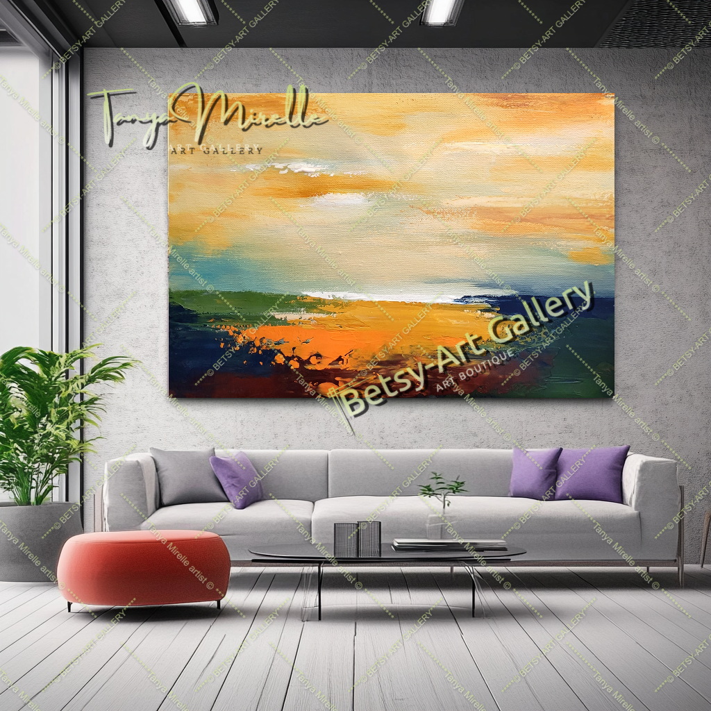 {{ product.title }} canvas artwork by Tanya Mirelle – modern wall decor – original artwork for home, living room, office, or gallery