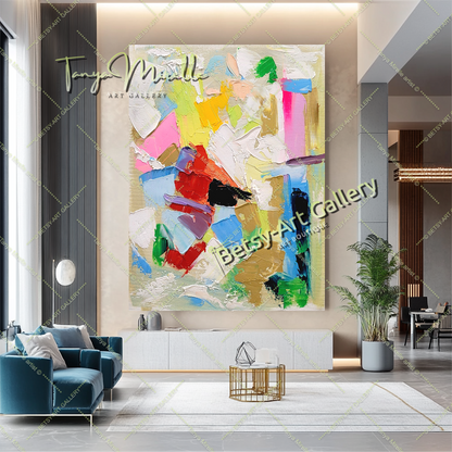 Abstract Harmony, Large Vibrant Modern Wall Art for Living room