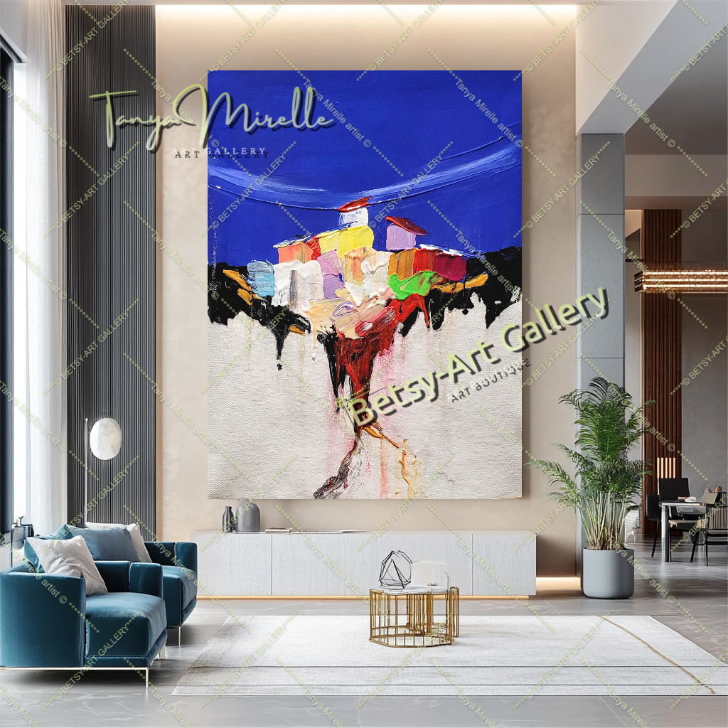 {{ product.title }} canvas artwork by Tanya Mirelle – modern wall decor – original artwork for home, living room, office, or gallery