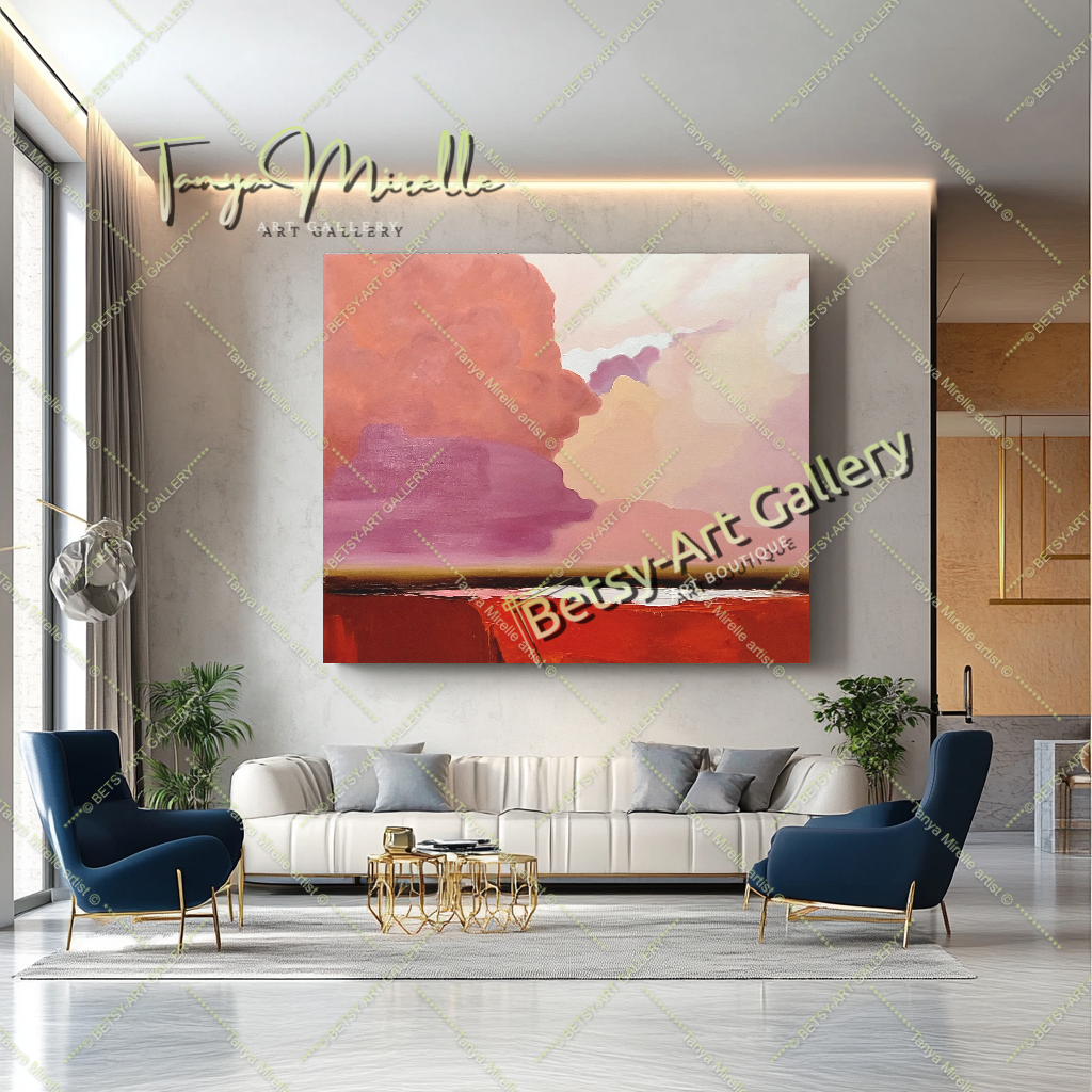 {{ product.title }} canvas artwork by Tanya Mirelle – modern wall decor – original artwork for home, living room, office, or gallery