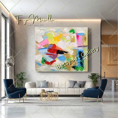 Abstract Harmony, Large Vibrant Modern Wall Art for Living room