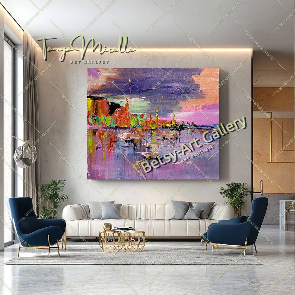 {{ product.title }} canvas artwork by Tanya Mirelle – modern wall decor – original artwork for home, living room, office, or gallery