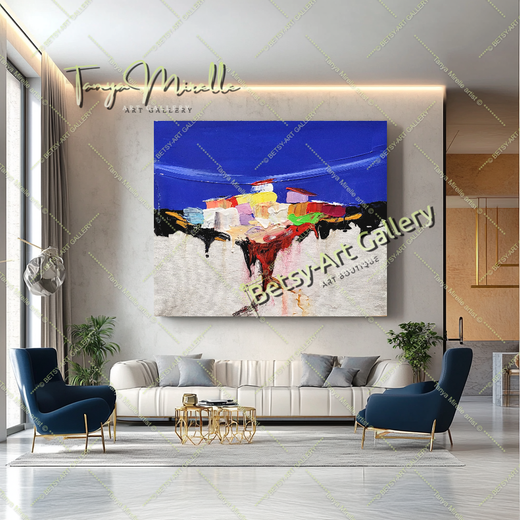 {{ product.title }} canvas artwork by Tanya Mirelle – modern wall decor – original artwork for home, living room, office, or gallery