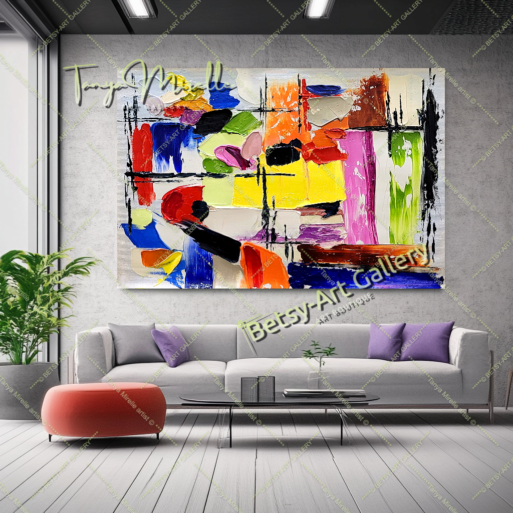 {{ product.title }} canvas artwork by Tanya Mirelle – modern wall decor – original artwork for home, living room, office, or gallery