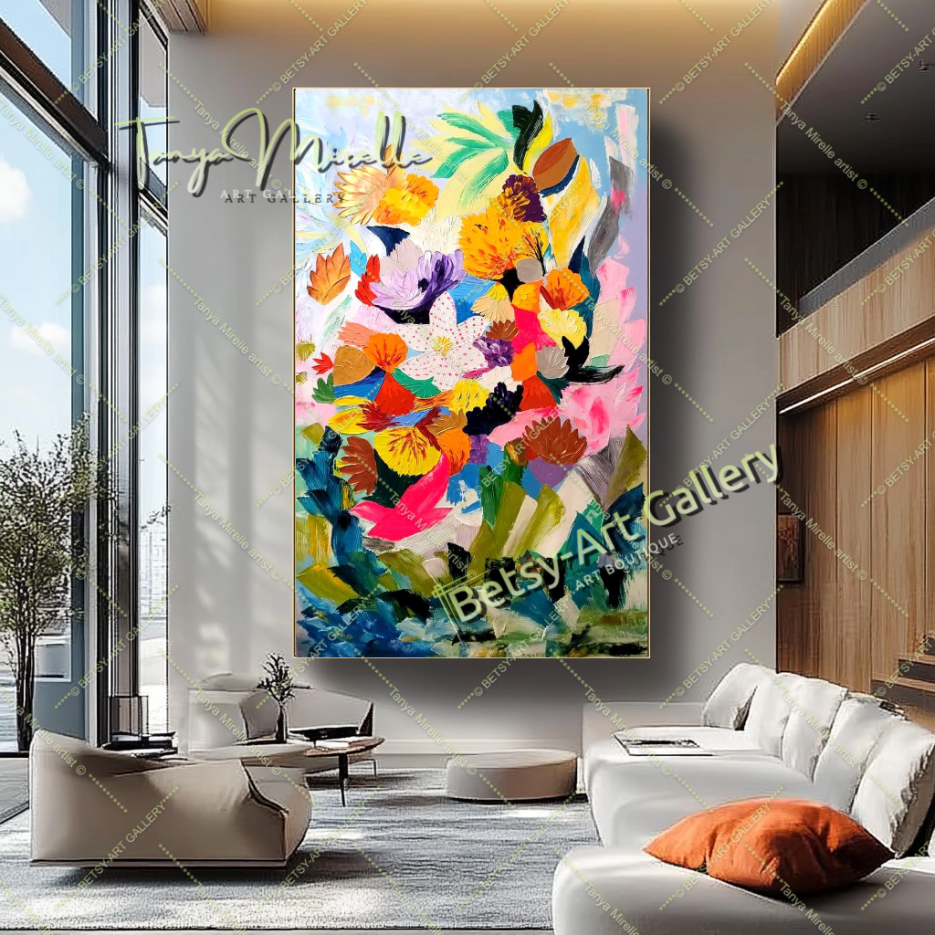 {{ product.title }} canvas artwork by Tanya Mirelle – modern wall decor – original artwork for home, living room, office, or gallery