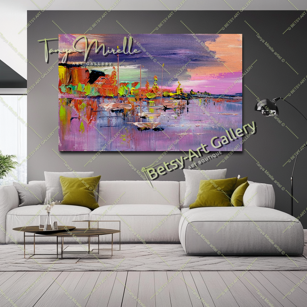 {{ product.title }} canvas artwork by Tanya Mirelle – modern wall decor – original artwork for home, living room, office, or gallery