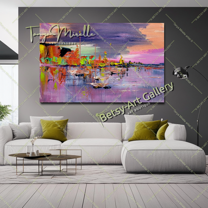{{ product.title }} canvas artwork by Tanya Mirelle – modern wall decor – original artwork for home, living room, office, or gallery