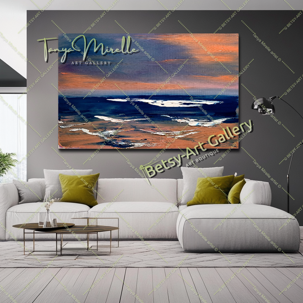 {{ product.title }} canvas artwork by Tanya Mirelle – modern wall decor – original artwork for home, living room, office, or gallery