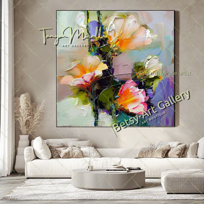 Abstract Flower Art Large Canvas Wall Decor
