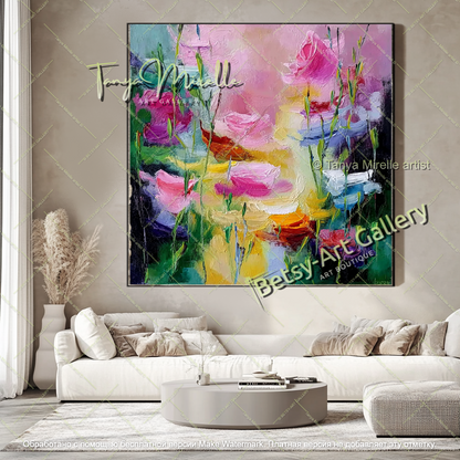 Abstract Floral Wall Art Modern Home Decor