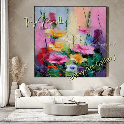 Abstract Floral Wall Art Modern Home Decor