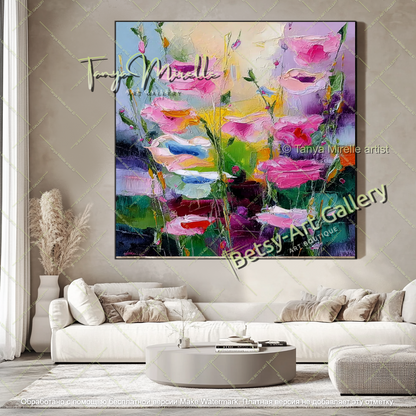 Abstract Floral Wall Art Modern Home Decor