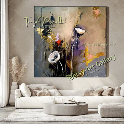 Large Floral Art Modern Wall Decor Painting