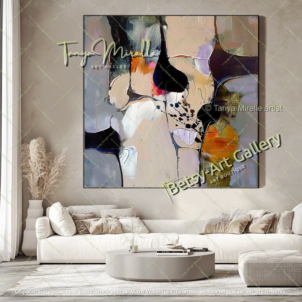 Large Statement Floral Wall Art Modern Canvas