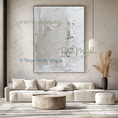 Luxury Minimalist Textured Abstract Canvas Painting