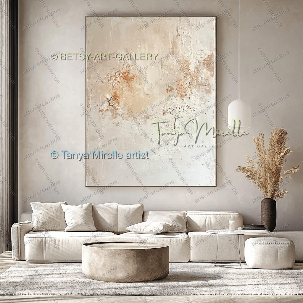 Warm Light Abstract - Minimalist Modern Wall Art in Warm Neutral Tones