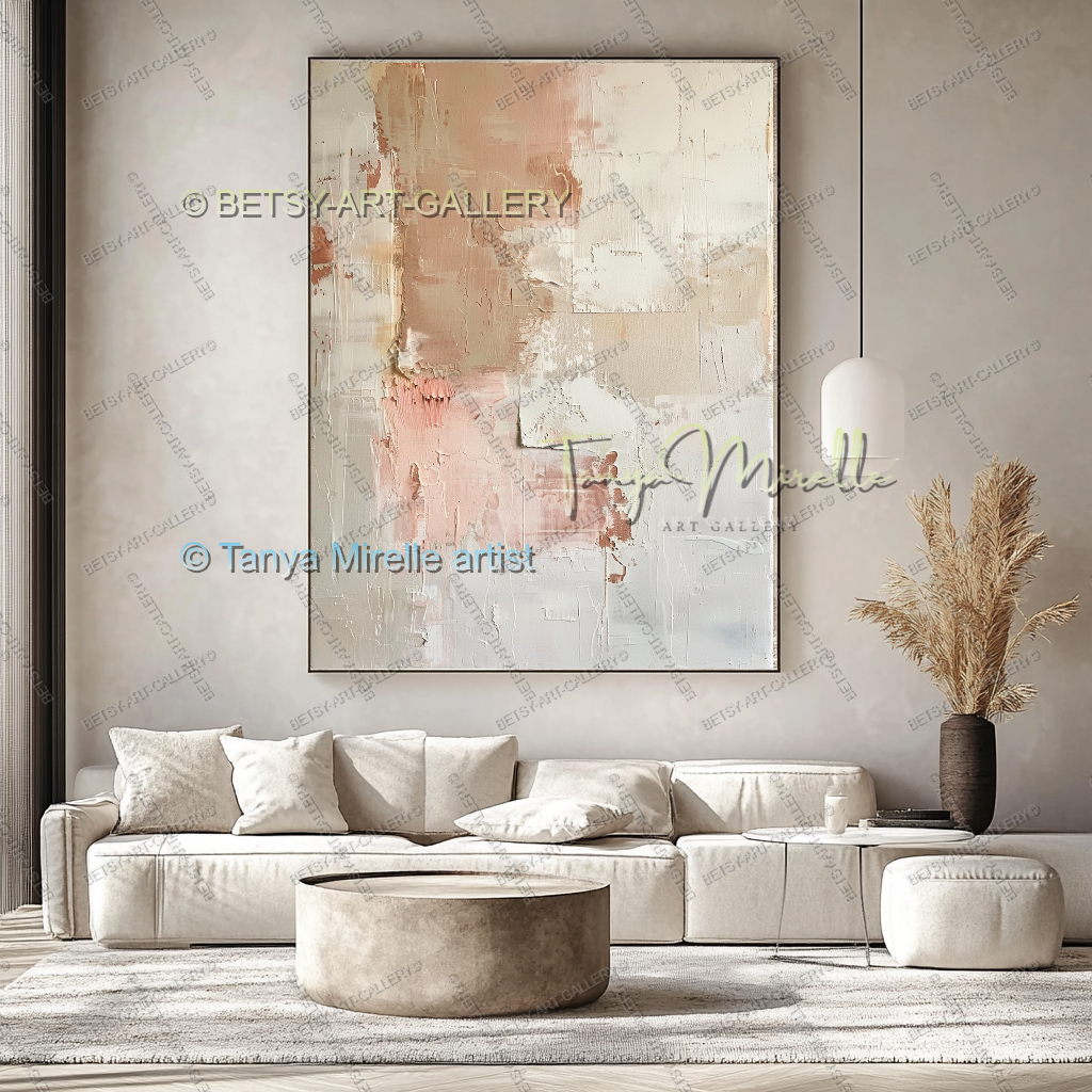 Warm Light Abstract - Minimalist Modern Wall Art in Warm Neutral Tones