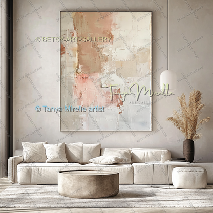 Warm Light Abstract - Minimalist Modern Wall Art in Warm Neutral Tones