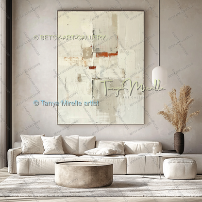Industrial Copper Luxe - Large Modern Canvas Art for Living Room