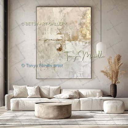 Contemporary Gold Texture - Minimalist Painting for Modern Homes