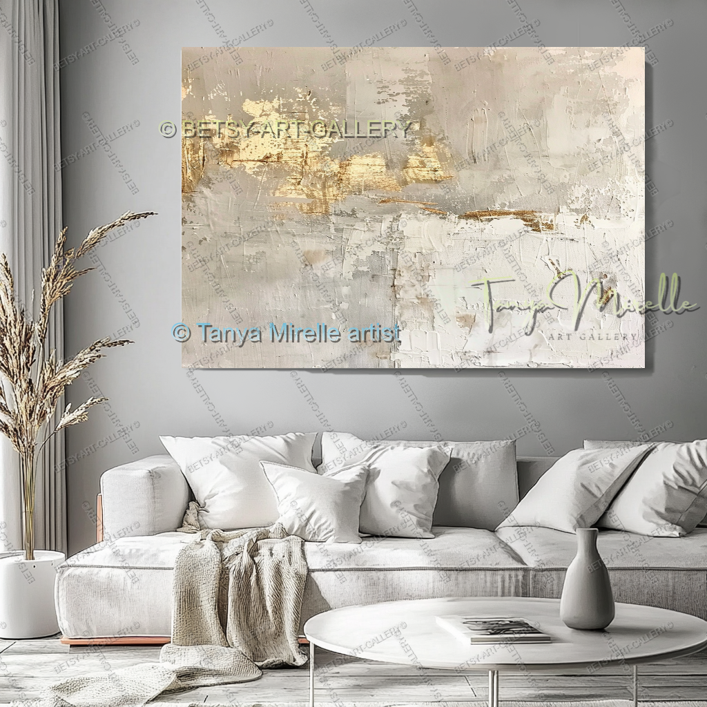 Contemporary Gold Texture - Minimalist Painting for Modern Homes