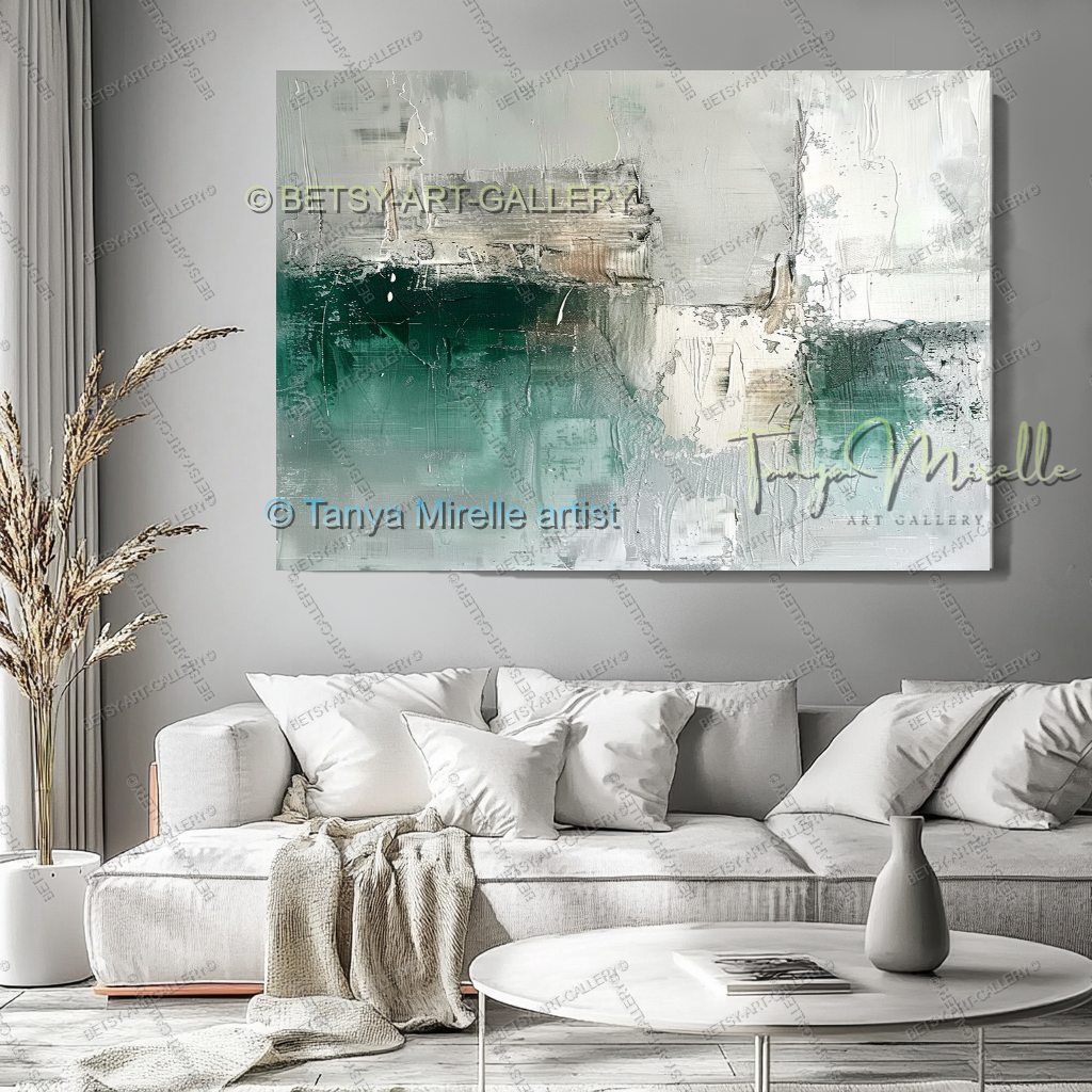 Organic Minimalist Abstract - Large Neutral Canvas for Living Room