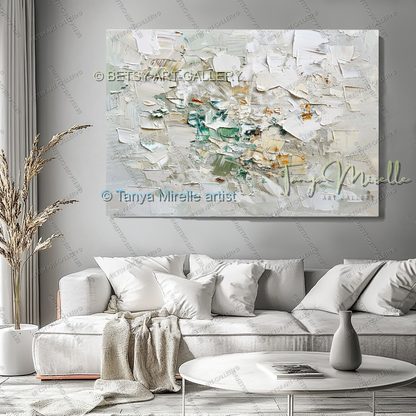 Soft Beige Composition – Handcrafted Impasto Oil Canvas